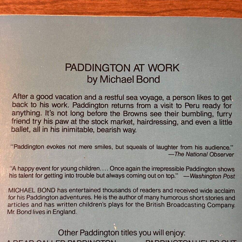 Paddington At Work By Michael Bond 1971 Dell Yearling PB Illus. Peggy Fortnum - Picture 7 of 9